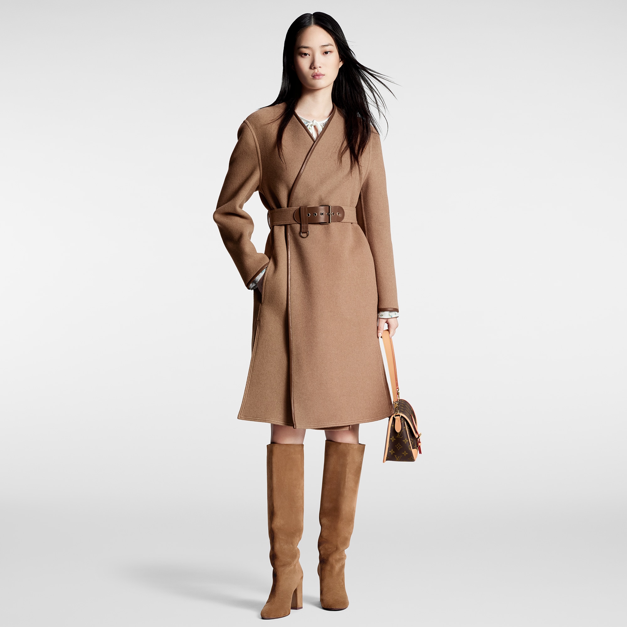 Long Belted Wrap Coat - Women - Ready-to-Wear | LOUIS VUITTON ®